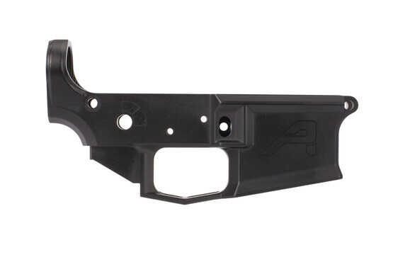 The Aero Precision M4E1 Stripped AR15 lower reciever features a unique design with a flared magazine well